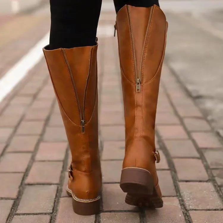 Knee High Riding Boots Women Leather - View 6