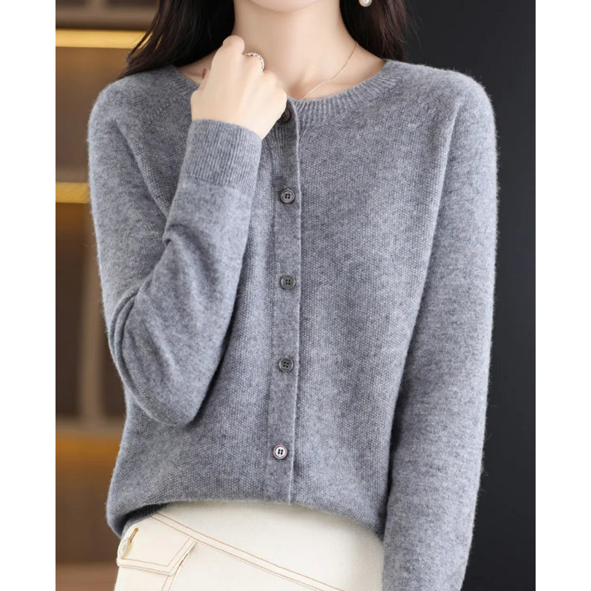 Fine Knit Button Cardigan Women - View 11