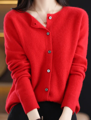 Fine Knit Button Cardigan Women - View 3