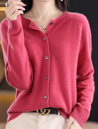 Fine Knit Button Cardigan Women - View 4