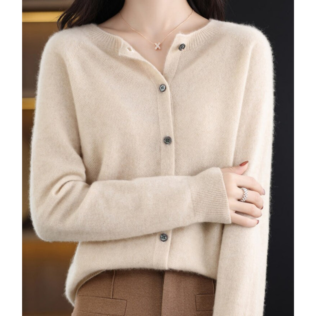 Fine Knit Button Cardigan Women - View 8