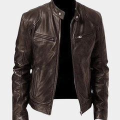 Fitted Faux Leather Moto Jacket Women - View 2