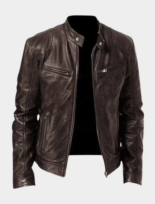 Fitted Faux Leather Moto Jacket Women - View 2