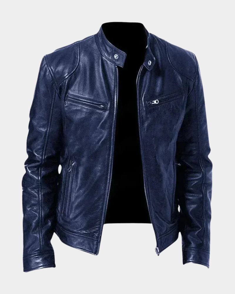 Fitted Faux Leather Moto Jacket Women - View 3