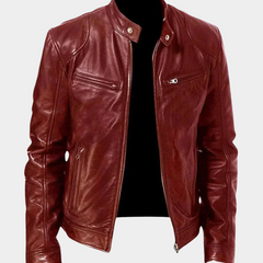 Fitted Faux Leather Moto Jacket Women - View 4