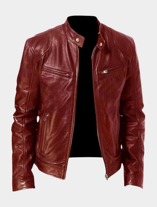 Fitted Faux Leather Moto Jacket Women - View 4