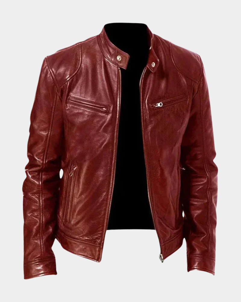 Fitted Faux Leather Moto Jacket Women - View 4