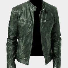Fitted Faux Leather Moto Jacket Women - View 5