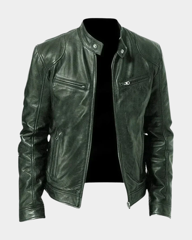 Fitted Faux Leather Moto Jacket Women - View 5