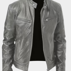 Fitted Faux Leather Moto Jacket Women - View 6