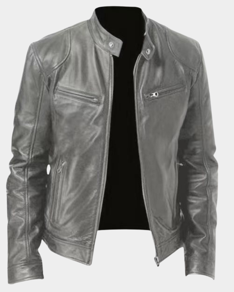 Fitted Faux Leather Moto Jacket Women - View 6