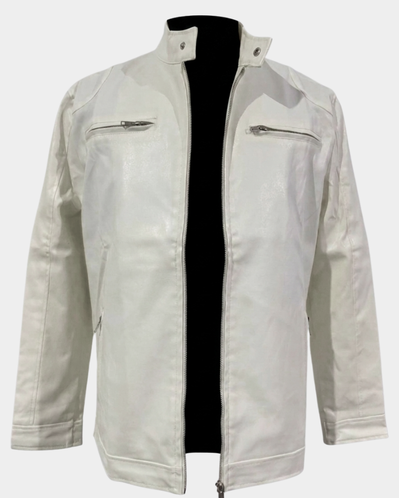 Fitted Faux Leather Moto Jacket Women - View 7