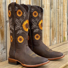 Embroidered Cowboy Boots Women Leather - View 2