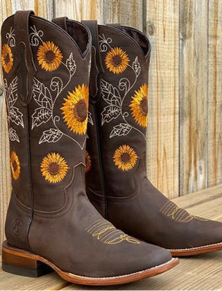 Embroidered Cowboy Boots Women Leather - View 2