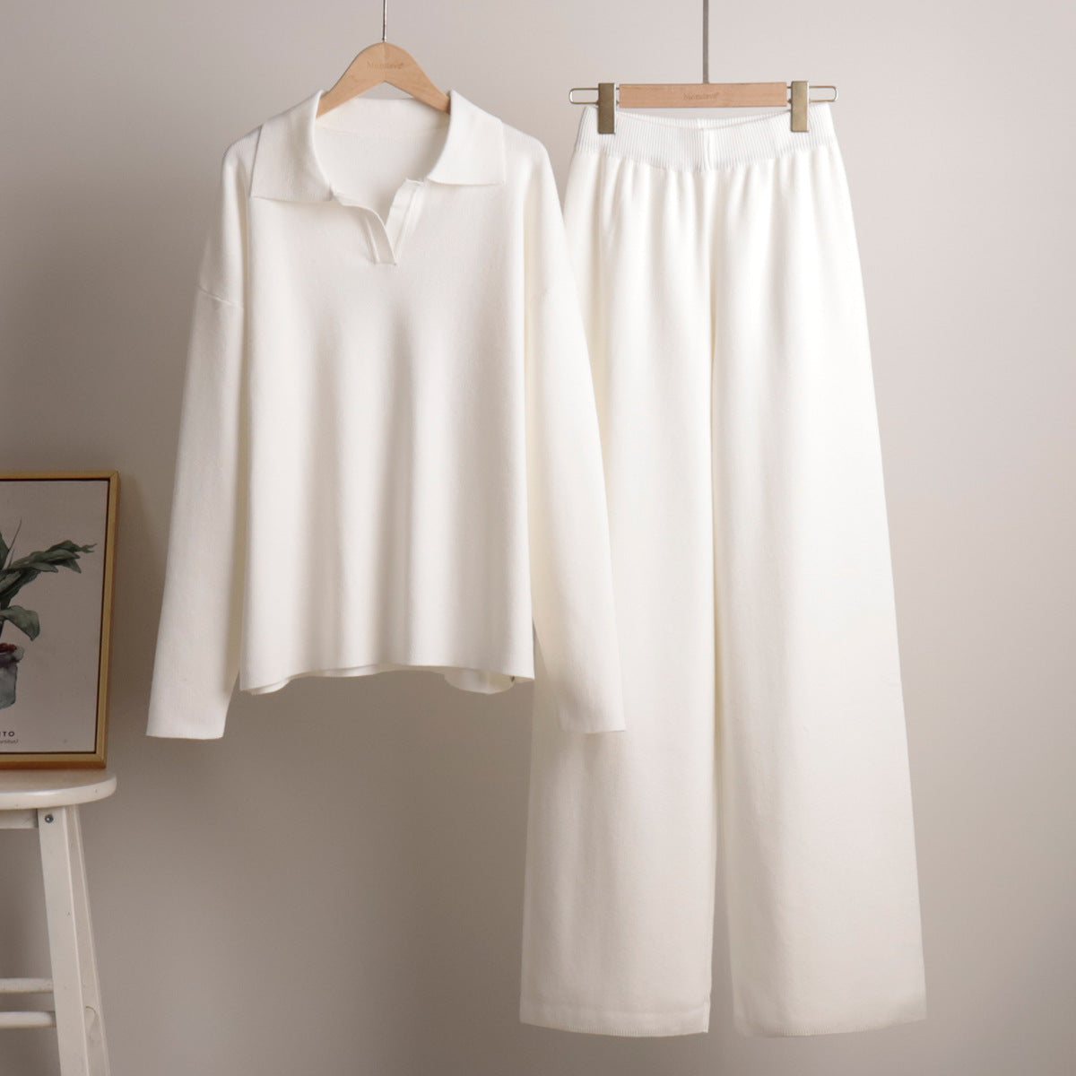 Knit Loungewear Set Women Two Piece - View 4
