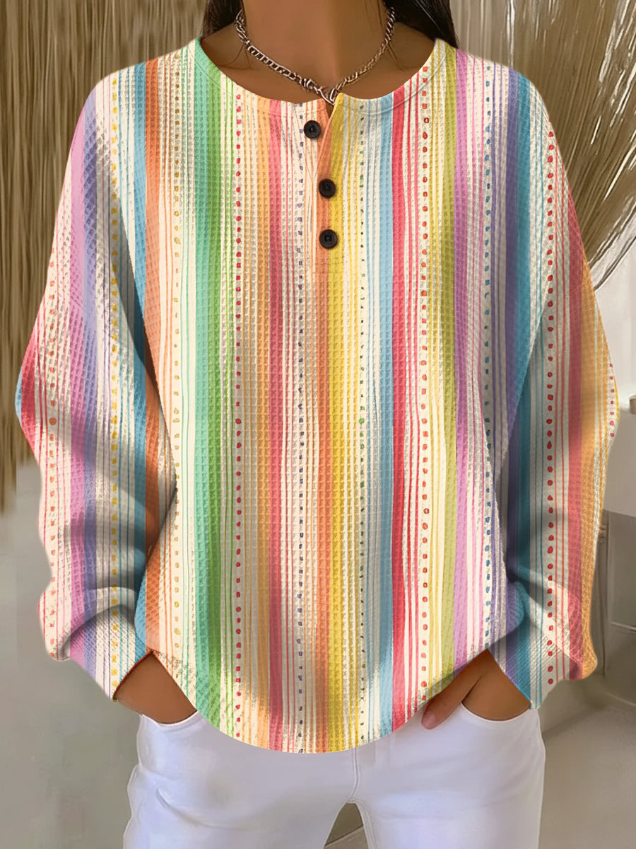 Colour Block Patchwork Knit Sweater Women - View 10