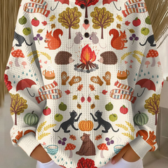 Colour Block Patchwork Knit Sweater Women - View 19