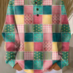 Colour Block Patchwork Knit Sweater Women - View 20