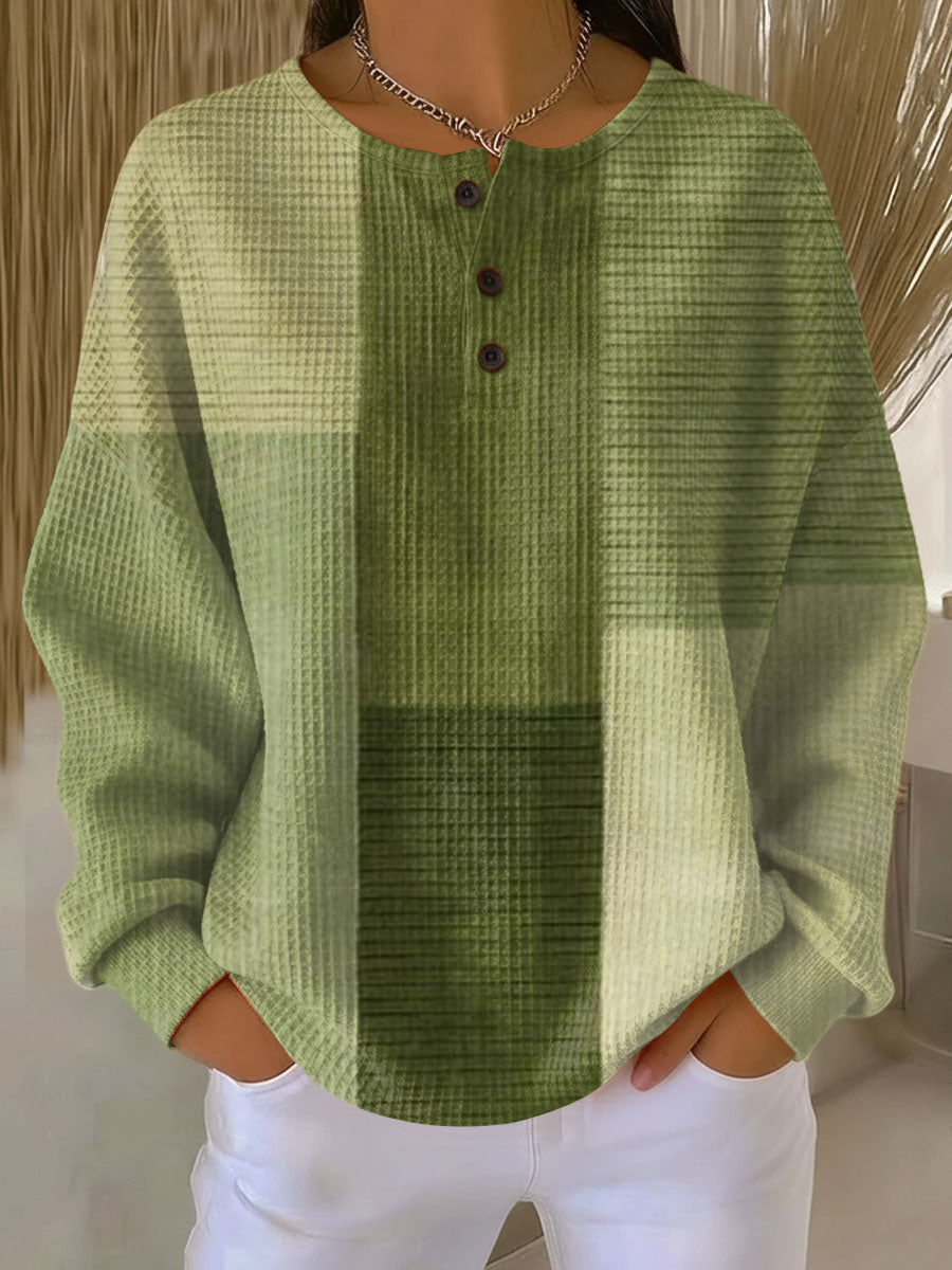 Colour Block Patchwork Knit Sweater Women - View 4