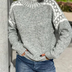 Colour Block Patchwork Knit Sweater Women - View 5
