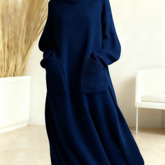 Turtleneck Sweater Dress Women Maxi - View 4