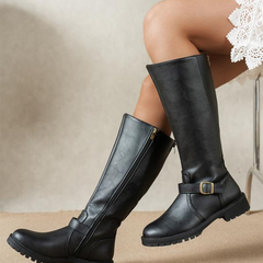Wide Calf Knee High Boots Women Flat