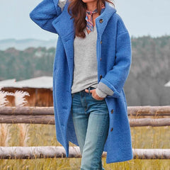 Teddy Fleece Coat Women Longline - View 2