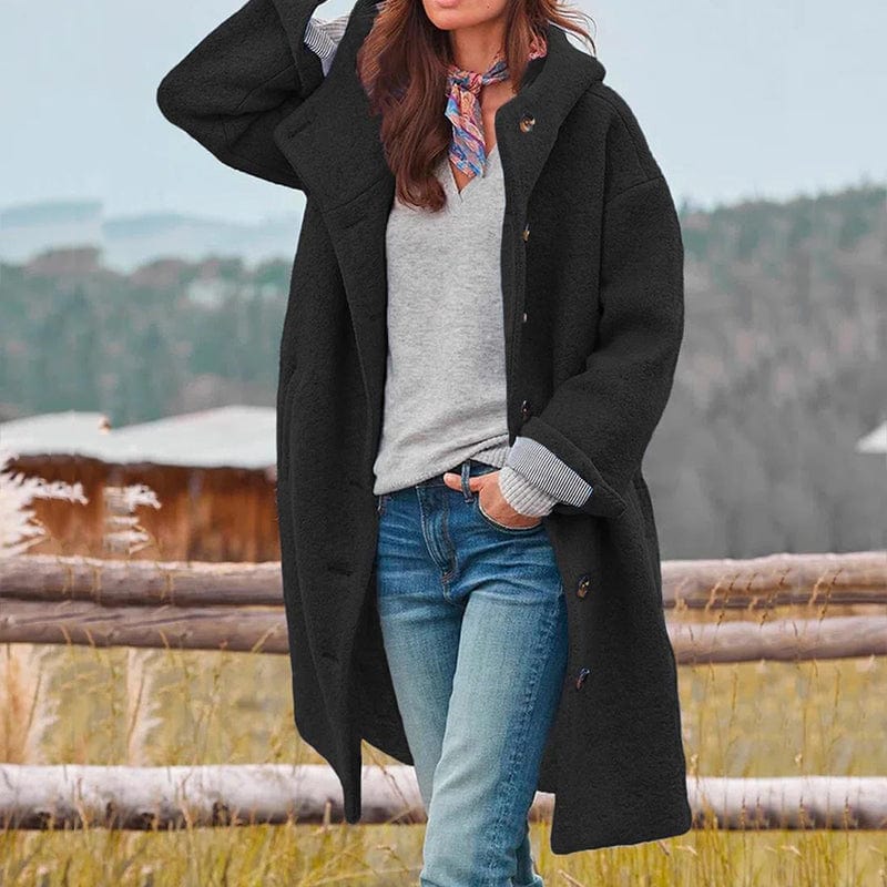 Teddy Fleece Coat Women Longline - View 3