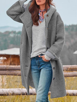 Teddy Fleece Coat Women Longline - View 4