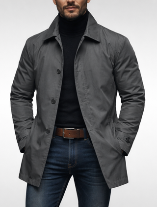 Mens Cotton Field Coat Casual - View 2