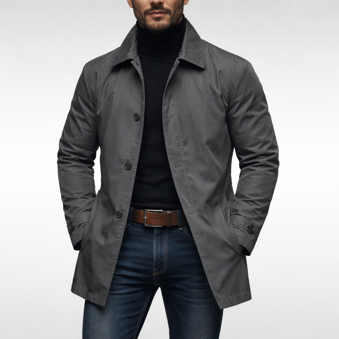 Mens Cotton Field Coat Casual - View 2
