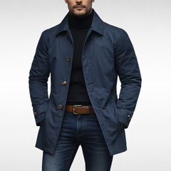 Mens Cotton Field Coat Casual - View 3