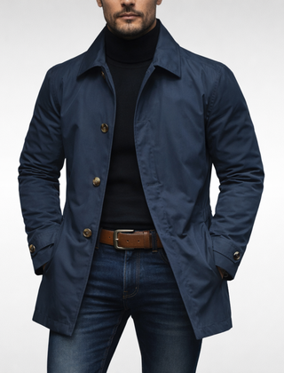Mens Cotton Field Coat Casual - View 3