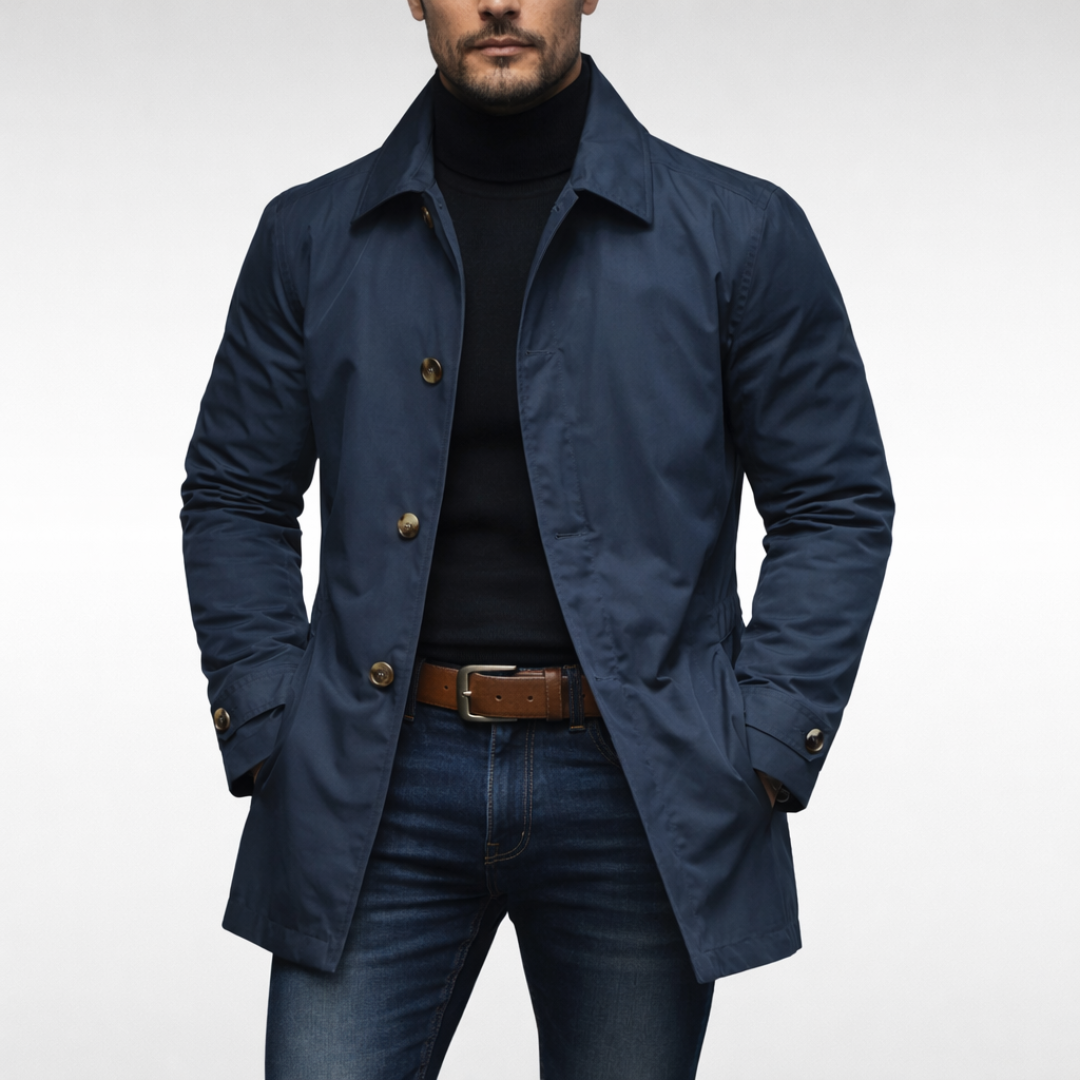 Mens Cotton Field Coat Casual - View 3