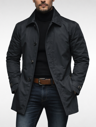 Mens Cotton Field Coat Casual - View 4