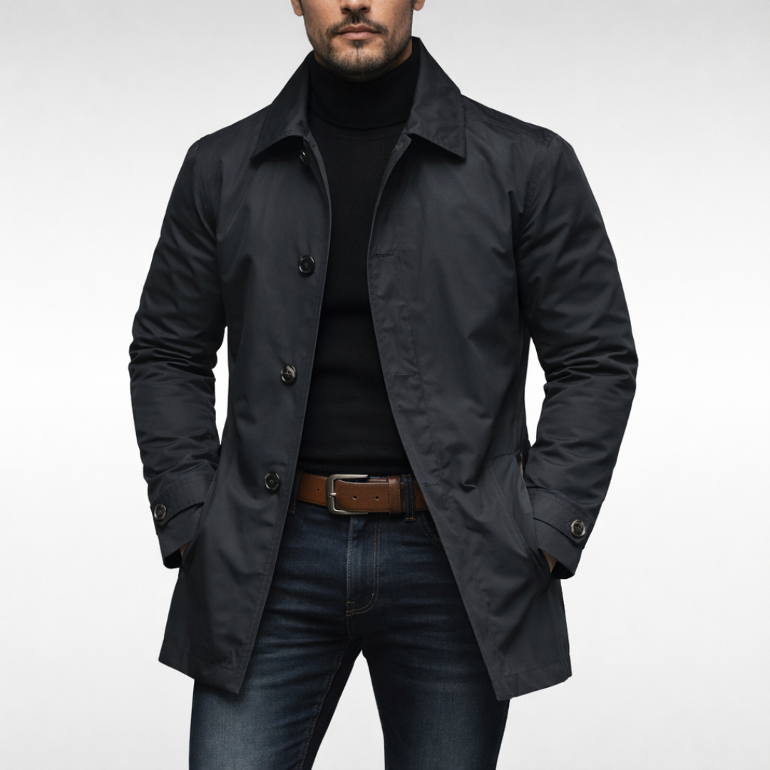 Mens Cotton Field Coat Casual - View 4