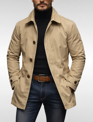 Mens Cotton Field Coat Casual - View 5