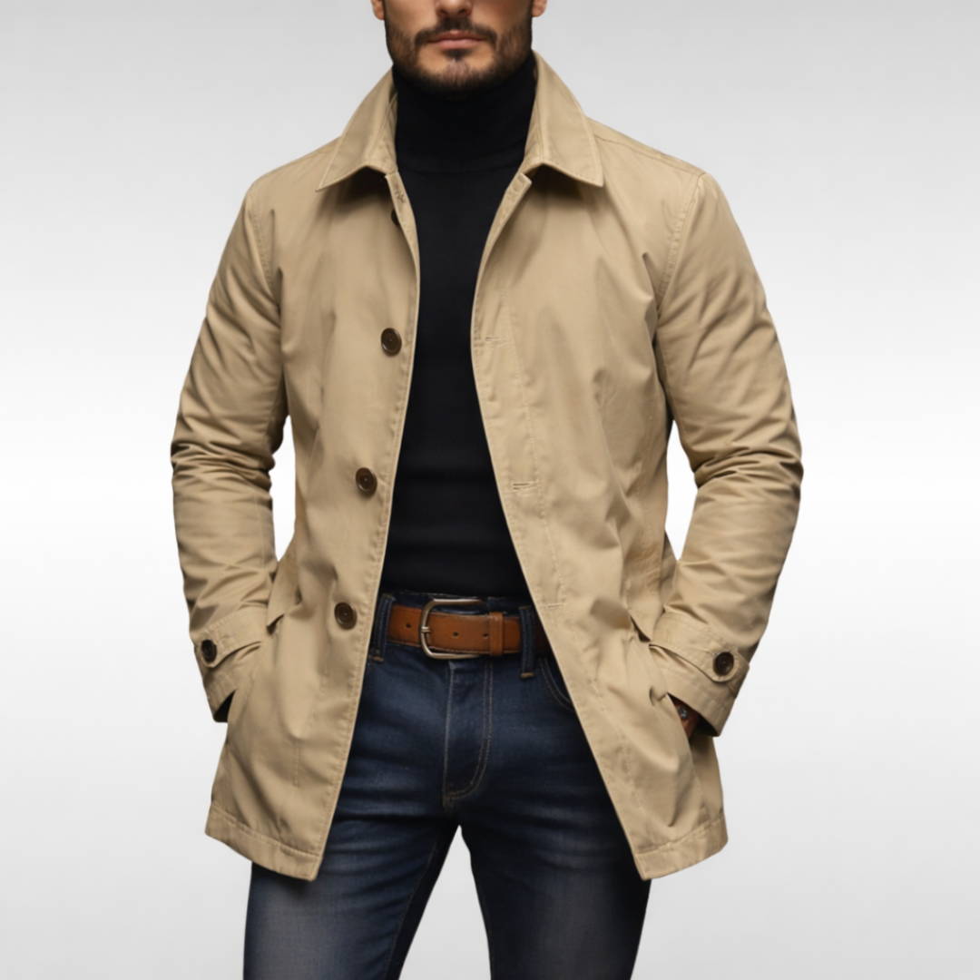 Mens Cotton Field Coat Casual - View 5
