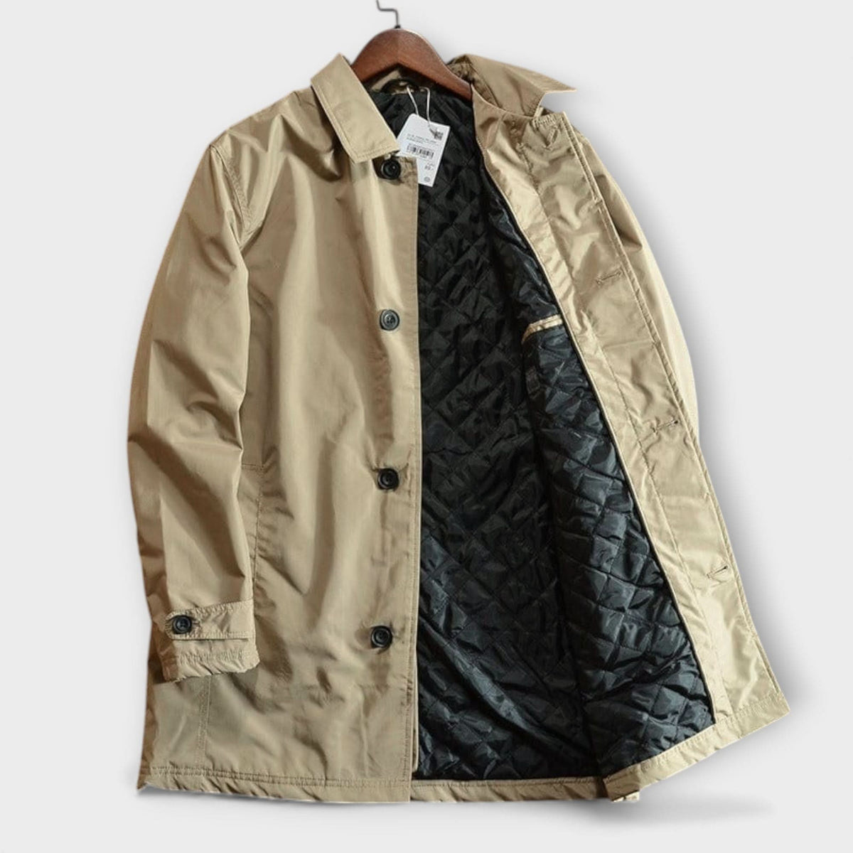 Mens Cotton Field Coat Casual - View 7