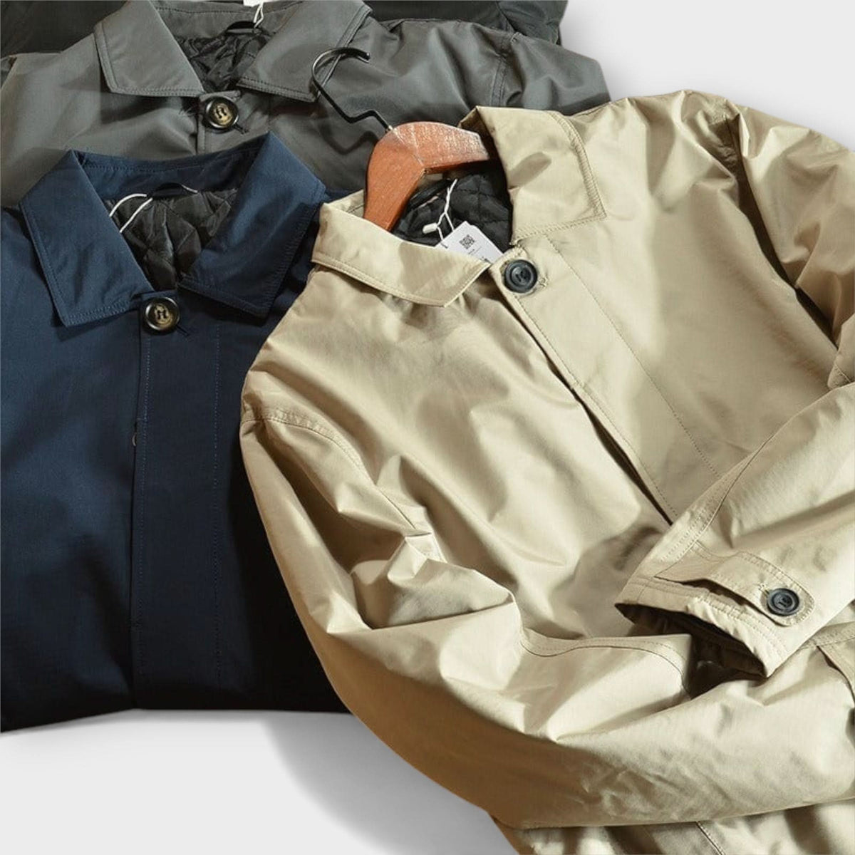 Mens Cotton Field Coat Casual - View 9