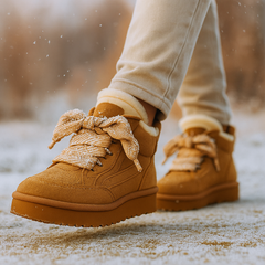 Fleece Lined Lace Up Ankle Boots Women - View 3