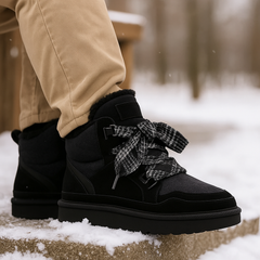 Fleece Lined Lace Up Ankle Boots Women - View 6