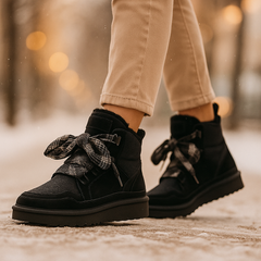 Fleece Lined Lace Up Ankle Boots Women - View 7