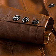 Mens Leather Blazer Jacket Oversized - View 3