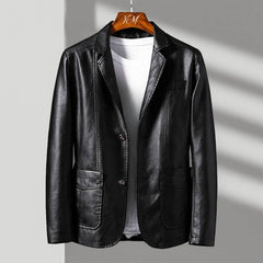 Mens Leather Blazer Jacket Oversized - View 6