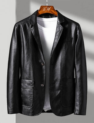 Mens Leather Blazer Jacket Oversized - View 6