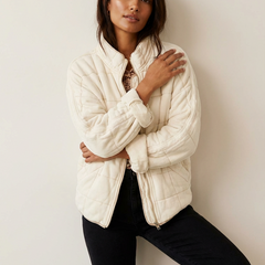 Womens Quilted Shirt Jacket Shacket