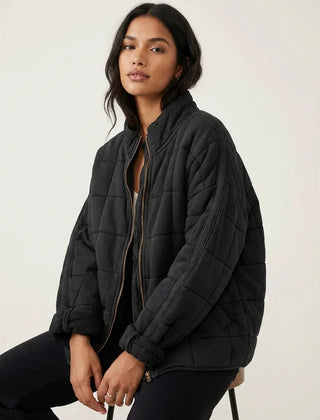 Womens Quilted Shirt Jacket Shacket - View 10