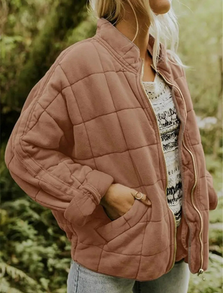 Womens Quilted Shirt Jacket Shacket - View 13