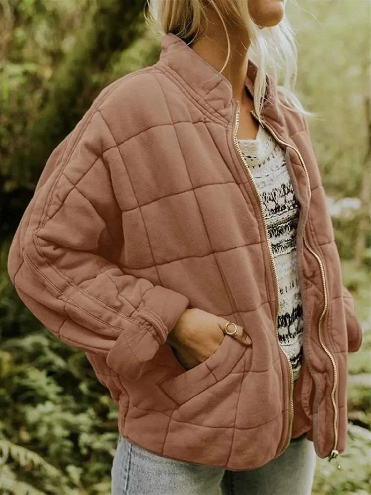 Womens Quilted Shirt Jacket Shacket - View 13